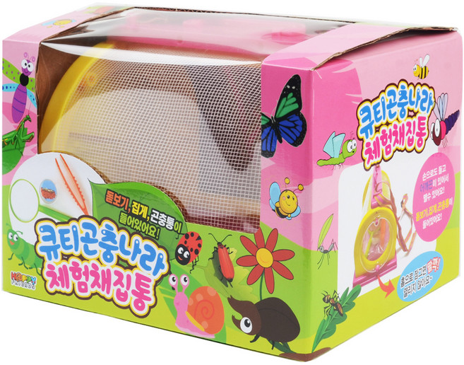 10000 큐티곤충나라 체험 채집통 238g, 분홍, 1개