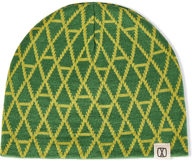 바잘 패턴 자가드 비니