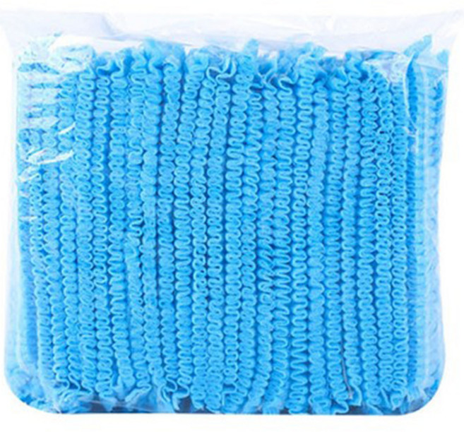 일회용 라운드 위생모 100p, 블루, 1개