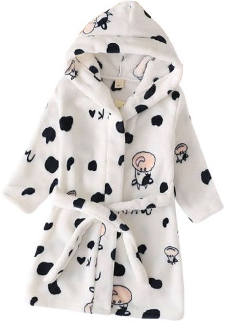 스타빈 아동용 패턴 후드 목욕가운