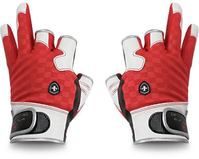 몽크로스 3컷 바다 민물 낚시장갑 양손착용 GG-301R, 레드