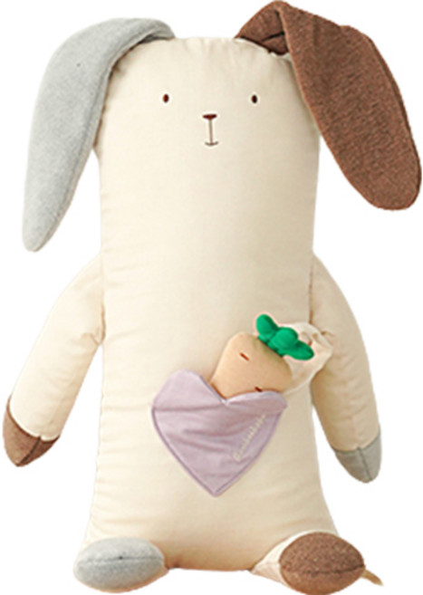 밤부베베 유아용 오물조물 애착인형 바니, 베이지, 1개