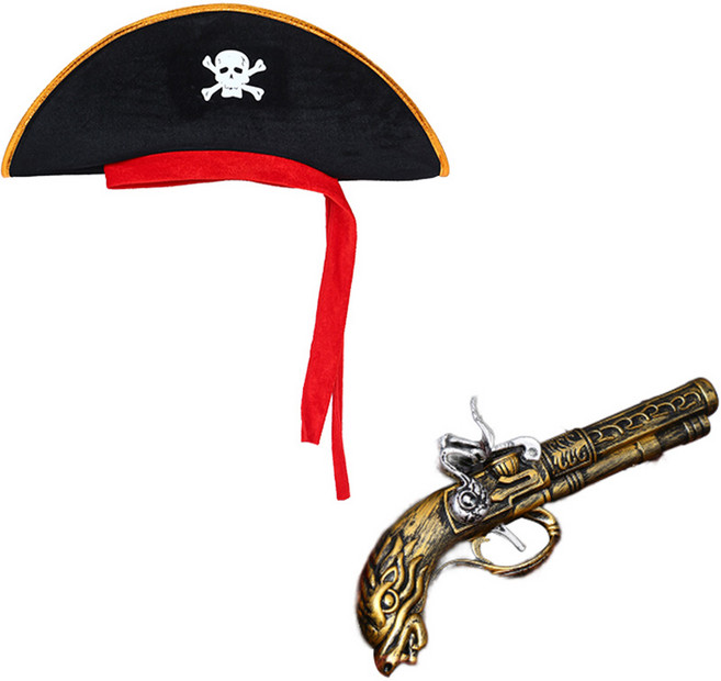 피앤비유니티 해적분장 2종 세트, 해적권총, 1세트