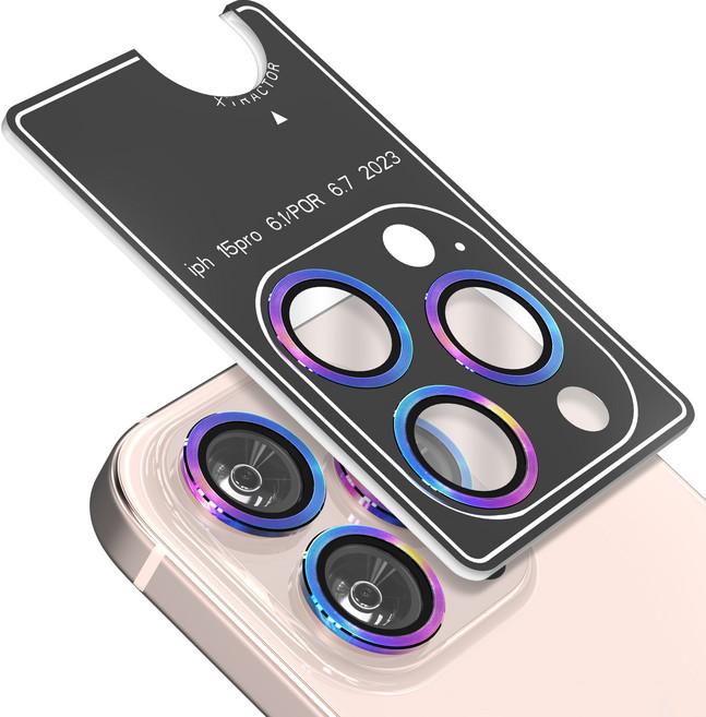 모란카노 메탈 링 카메라 렌즈 강화유리 세트 오로라, 1세트