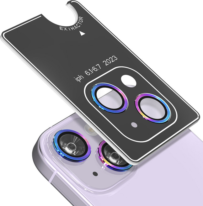 모란카노 메탈 링 카메라 렌즈 강화유리 세트 오로라, 1세트