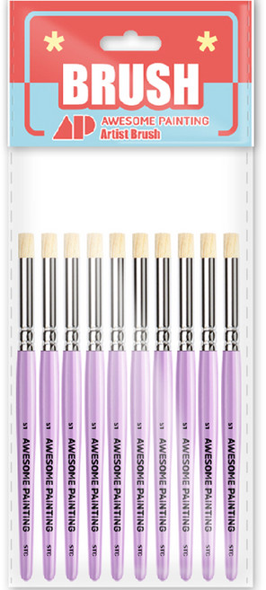 어썸페인팅 스텐실 붓 공예용 공예붓 STC S, 10개, 1호