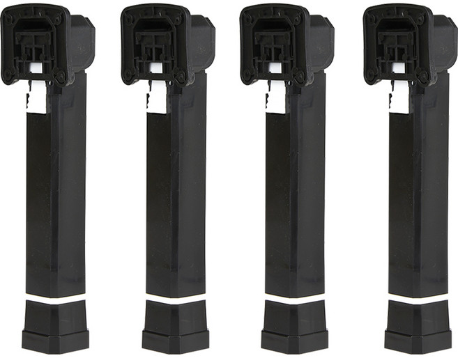 작은손 접이식 4단 높이조절 상다리, 블랙, 4개