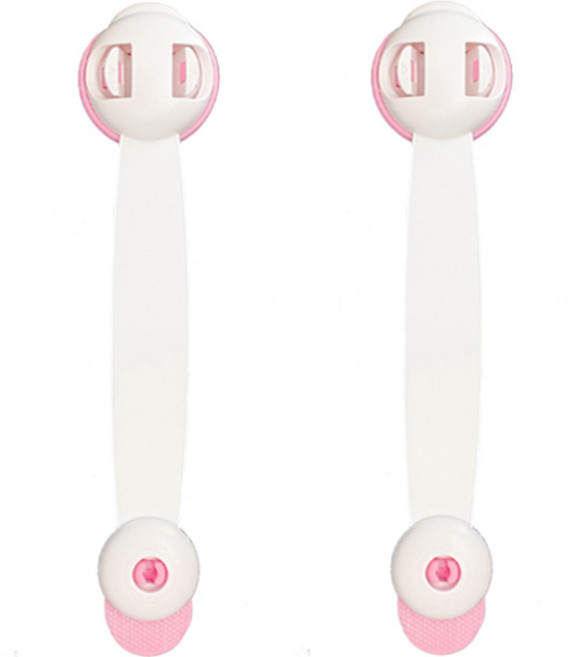 꼬사 듀얼 버튼 서랍 안전잠금장치, 핑크, 2개