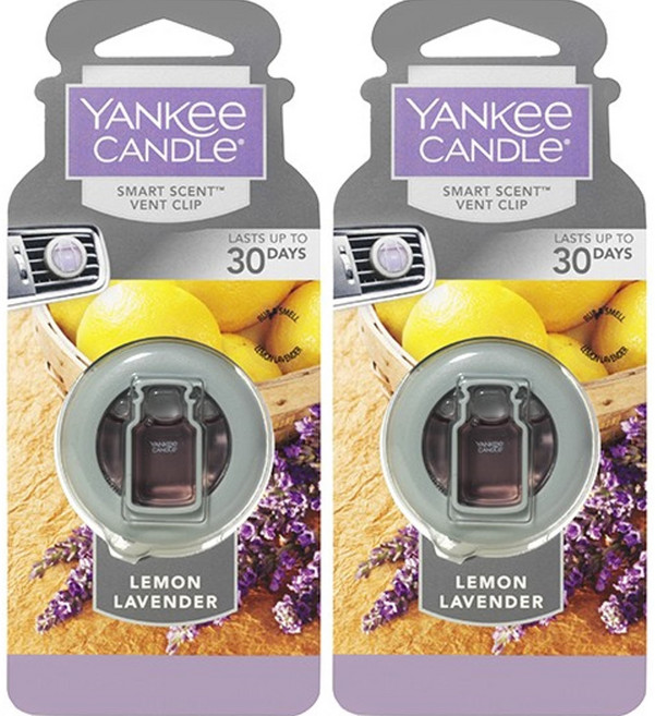 양키캔들 벤트클립 차량용 방향제, 2개, 레몬라벤더