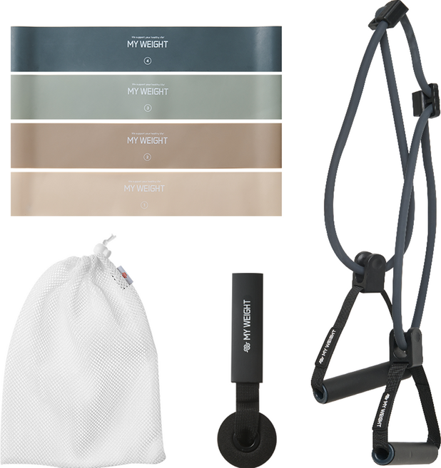 마이웨잇 마이 홈트밴드 세트, 혼합색상, 1세트