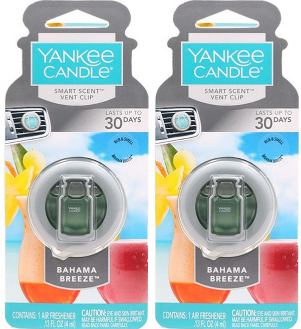 양키캔들 벤트클립 차량용 방향제, 2개, 바하마브리즈