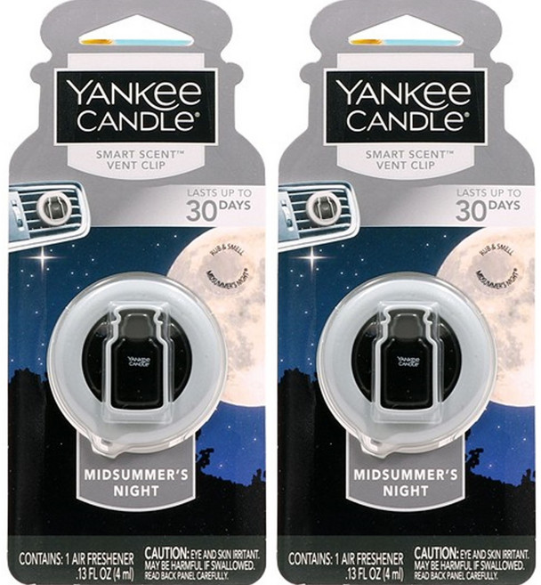 양키캔들 벤트클립 차량용 방향제, 2개, 미드썸머나잇
