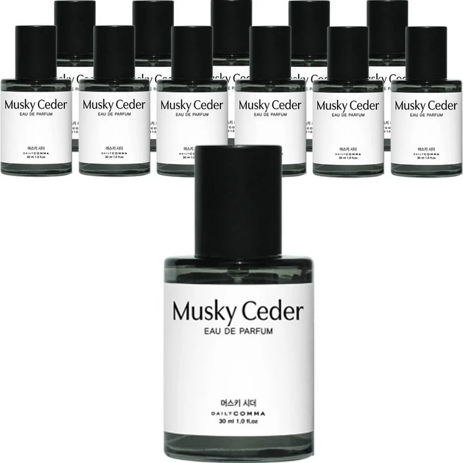 데일리콤마 남성용 오 드 퍼퓸 머스키 시더, 12개, 30ml - 쿠팡
