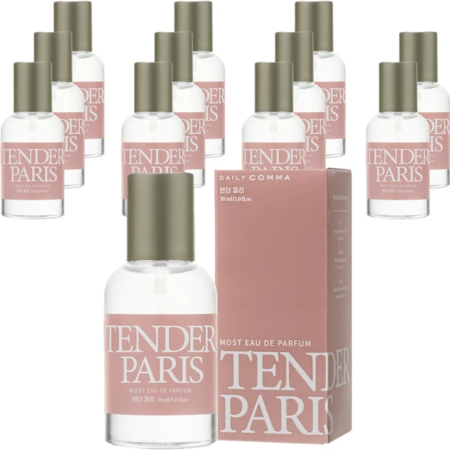 데일리콤마 여성용 모스트 오 드 퍼퓸 텐더 파리, 12개, 30ml - 쿠팡