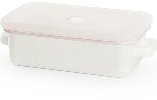 에지리 인덕션 쿡앤씰 멀티법랑 밀폐 냄비 베이비 핑크 1.9L, 23 x 17 x 6 cm, 1개