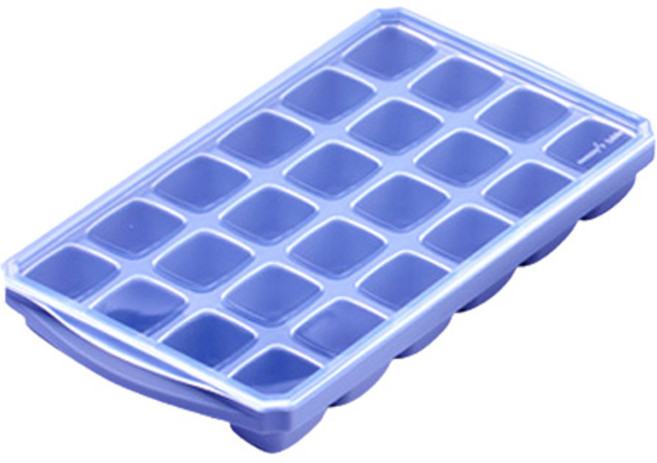 마미스테이블 이물질 안생기는 푸드그레이드 실리콘 얼음트레이 아이스큐브 24구, 라벤더, 1개