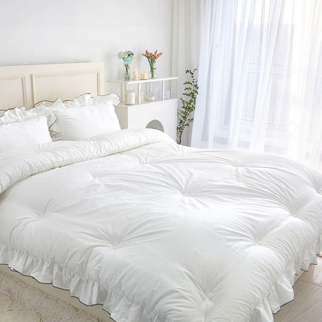 그래이불 국내 제조 순수 유기농 오가닉 프릴 코튼100 호텔 침구세트