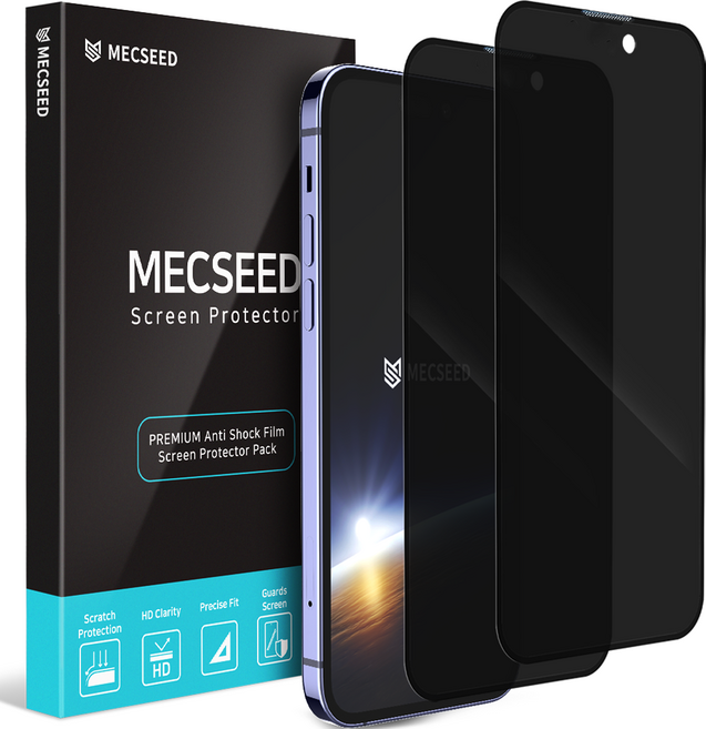 MECSEED 6Dx 템퍼드 사생활 프라이버시 풀커버 강화유리 휴대폰 액정보호필름, 1개