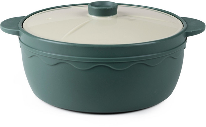 인콕 실리콘 냄비 대, 올리브그린, 1개