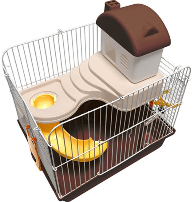 펫츠핸들러 2층 슬로프 햄스터케이지 하우스 PH-HC400, 랜덤발송, 1개