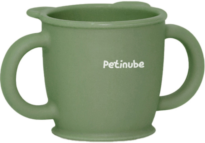 쁘띠누베 실리콘 양손 유아동컵, SAGEGREEN, 1개