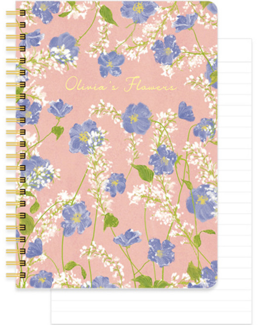 모노라이크 올리비아 플라워스 A5 스프링 라인 노트, 03 Pink, 1개