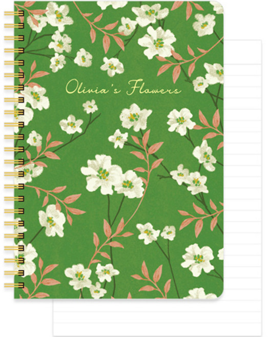 모노라이크 올리비아 플라워스 A5 스프링 라인 노트, 02 Green, 1개