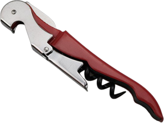 씨오브비 스테인리스 간편 와인 오프너, 레드, 1개