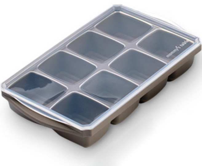 마미스테이블 이물질 안생기는 푸드그레이드 실리콘 얼음트레이 아이스큐브 8구, 베어브라운, 1개