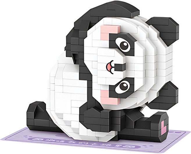 LOZ 나노블럭 소형 02 요가 팬더, 혼합색상, 1개