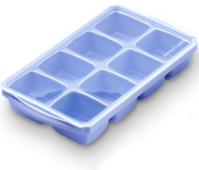 마미스테이블 이물질 안생기는 푸드그레이드 실리콘 얼음트레이 아이스큐브 8구, 라벤더, 1개