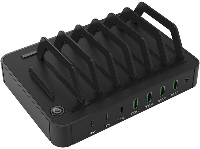 넥스트유 7포트 PD 3 QC 3 USB 거치형 멀티 고속 충전기 NEXT-47QTC, 단품, 1개