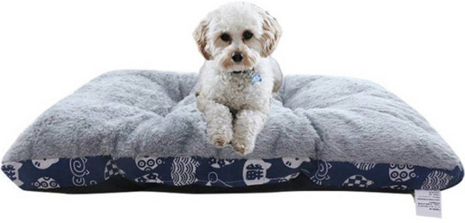 순잠 반려동물 극세사 사각 방석 쿠션, 그레이, 1개