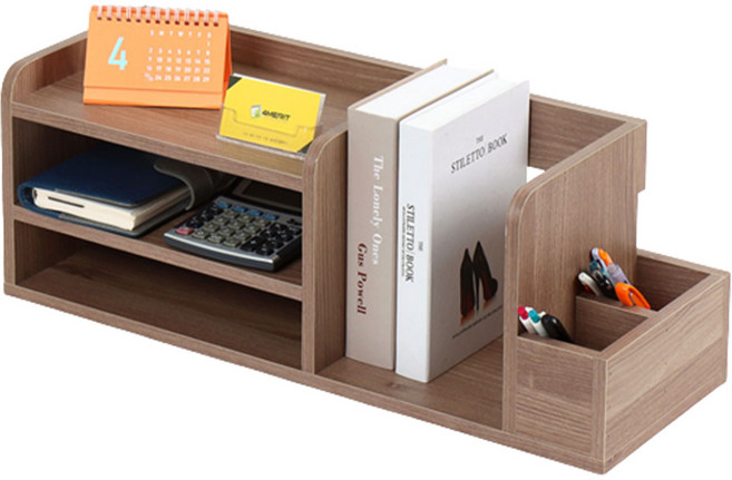 포메리트 필통 서류 정리함 책꽂이, 아카시아