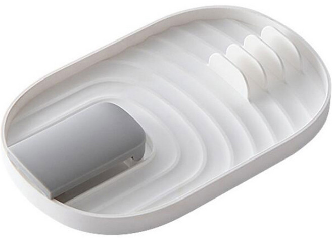 송송송마켓 조리도구 냄비뚜껑 거치대, 화이트, 1개