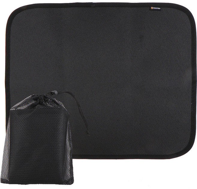 브리즈문 캠핑 화로대 세이프 매트 M + 보관 파우치 세트, 블랙, 1세트