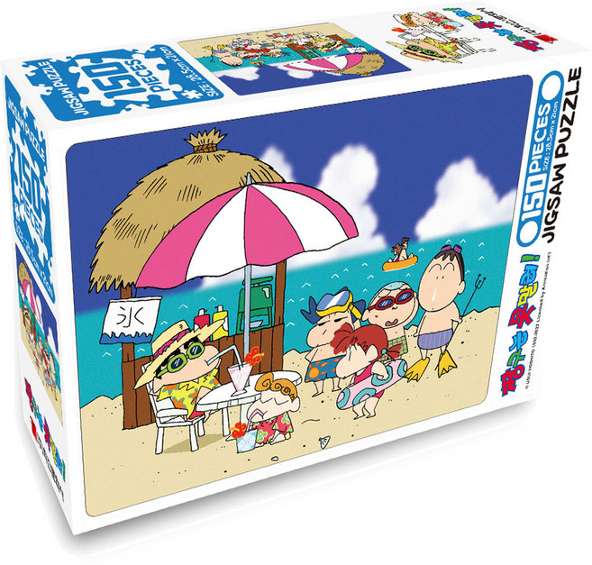 짱구 해변의 친구들 직소퍼즐 HS150-037, 150피스, 혼합색상, 1세트