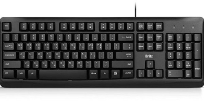 브리츠 유선키보드, 일반형, 블랙, BK100
