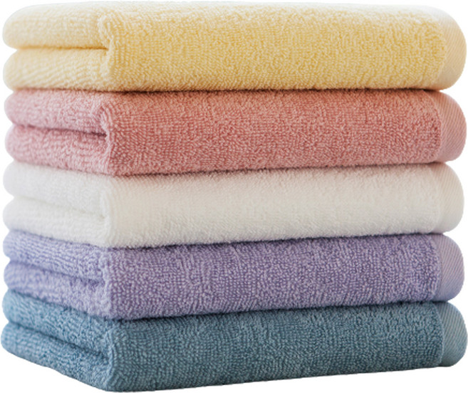 무한타올 호텔 수건 150g 10수 코마사 5종 세트, 옐로우, 핑크, 화이트, 퍼플, 블루, 1세트