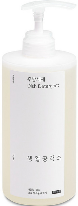 생활공작소 바질향 주방세제, 750ml, 1개