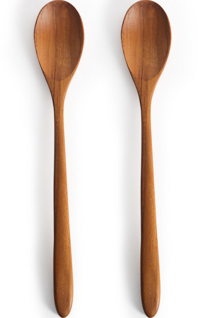 나무공방 티크우드 통원목 건강 숟가락, 우드, 단품, 2개