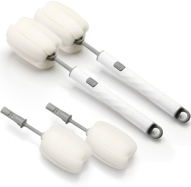 마이뉴 텀블러 청소용 브러쉬 2p + 리필용 브러쉬 2p, 화이트, 1세트