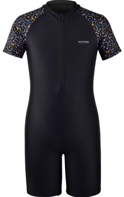 쿠기어드벤쳐 남아용 집업 반팔 반전신 실내수영복 LM-B3308