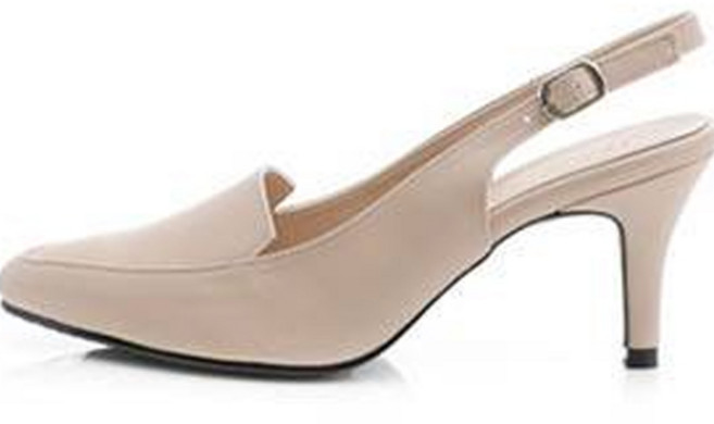 갓슈 브루량 수제 슬링백 스틸레토 하이힐 7cm