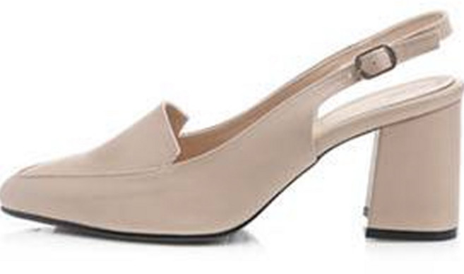 갓슈 그랴지 수제 슬링백 스퀘어 하이힐 7cm