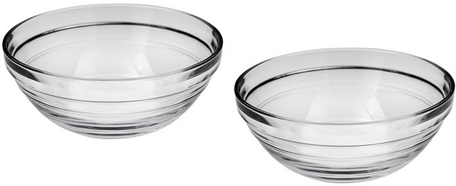 듀라렉스 리스 스태커블 샐러드 볼 500ml S 14cm, 클리어, 2개