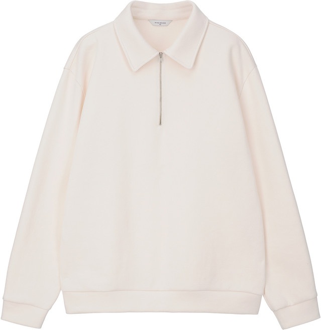 Mind Bridge 男款Dogood翻領半拉鍊大學T MXTS6102