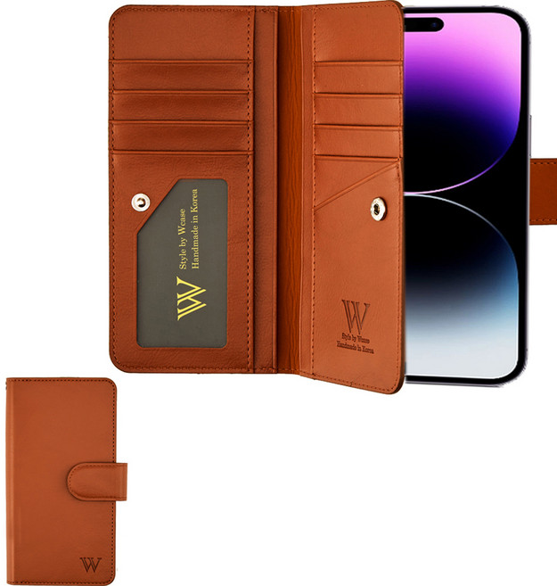 더블유케이스 리움 수제 양면 지갑 휴대폰 케이스