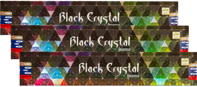 사티아 인센스 스틱 15g x 3p, 블랙 크리스탈