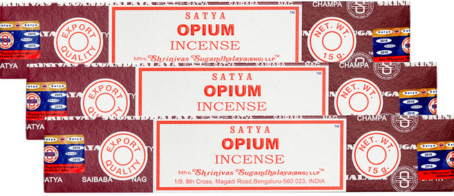 사티아 인센스 스틱 15g x 3p, 오피엄